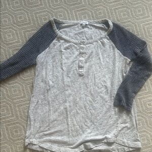 Splendid Gray and Black Raglan Top